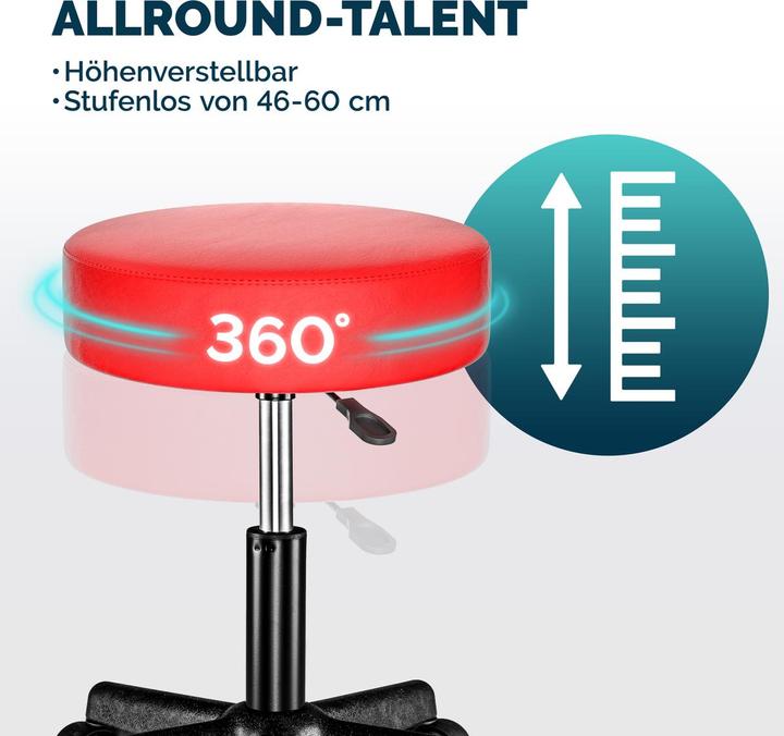 Image du produit Casaria Tabouret roulant