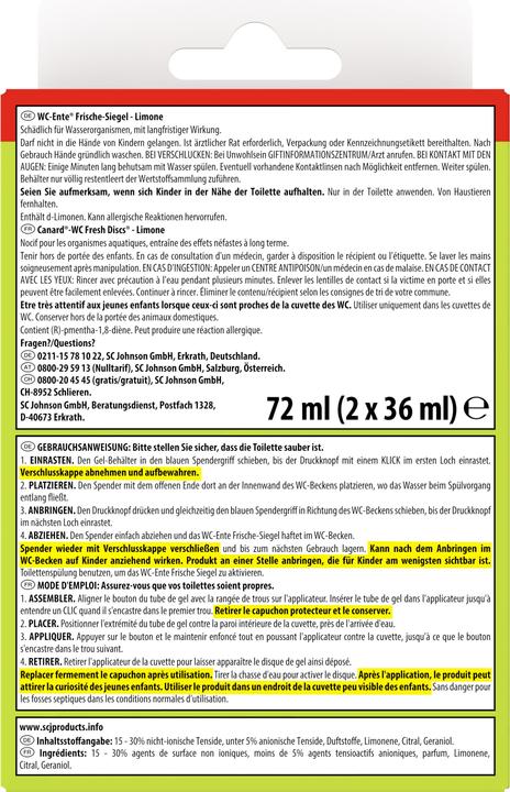 Actual product image WC-Ente Freshness seal 2 refill lime