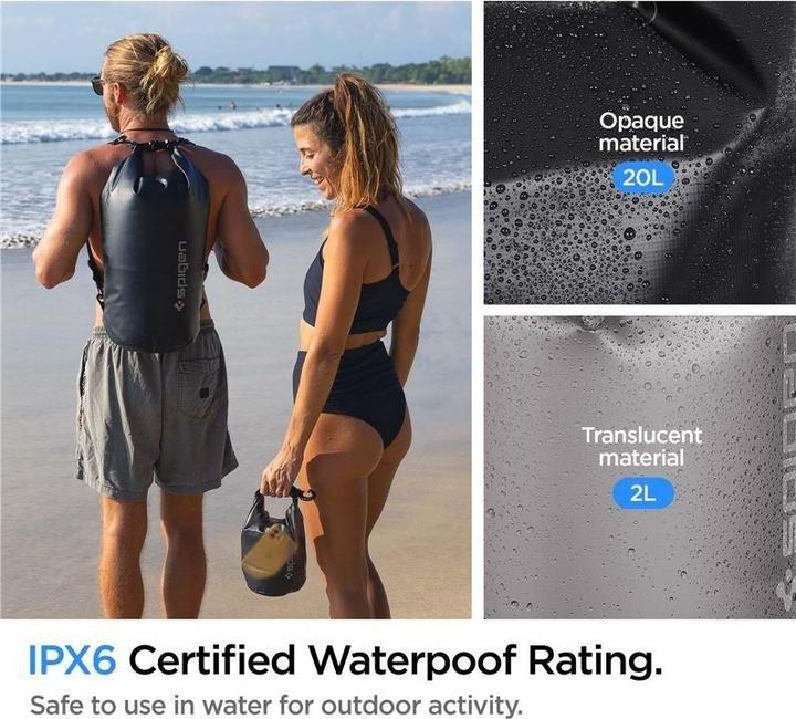 Actual product image Spigen A630 UNIVERSAL WATERPROOF BAG Black (20 l)