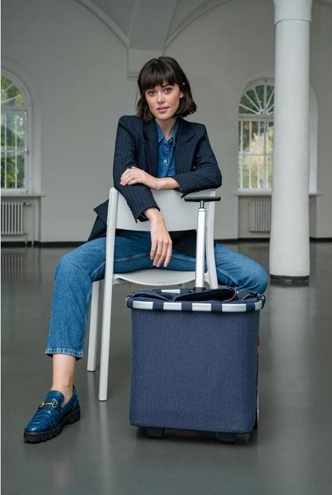 Actual product image reisenthel Shopping Trolley Carrycruiser Herringbone Dark Blue