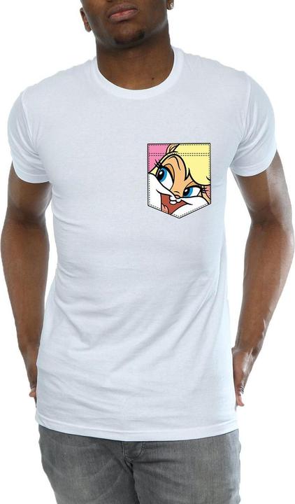 Actual product image Looney Tunes Mens Lola Bunny Face Faux Pocket T-Shirt (XXL)