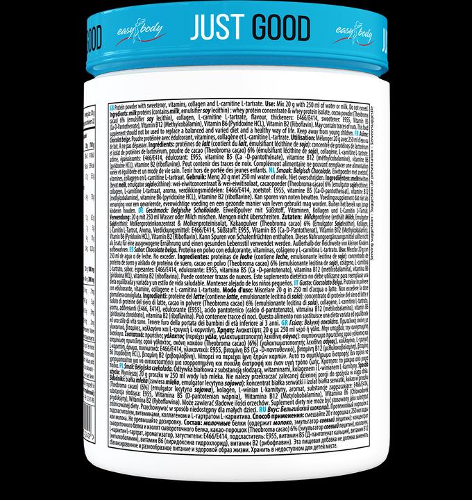 Valori nutrizionali e ingredienti Easy Body Skinny Protein (Cioccolato, 1 pz., 450 g)