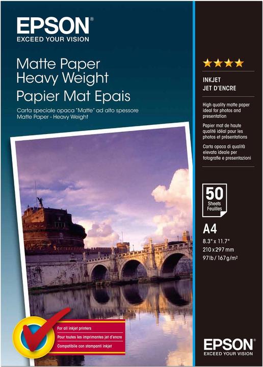 Immagine prodotto Epson Carta opaca pesante (167 g/m², A4, 50 x)