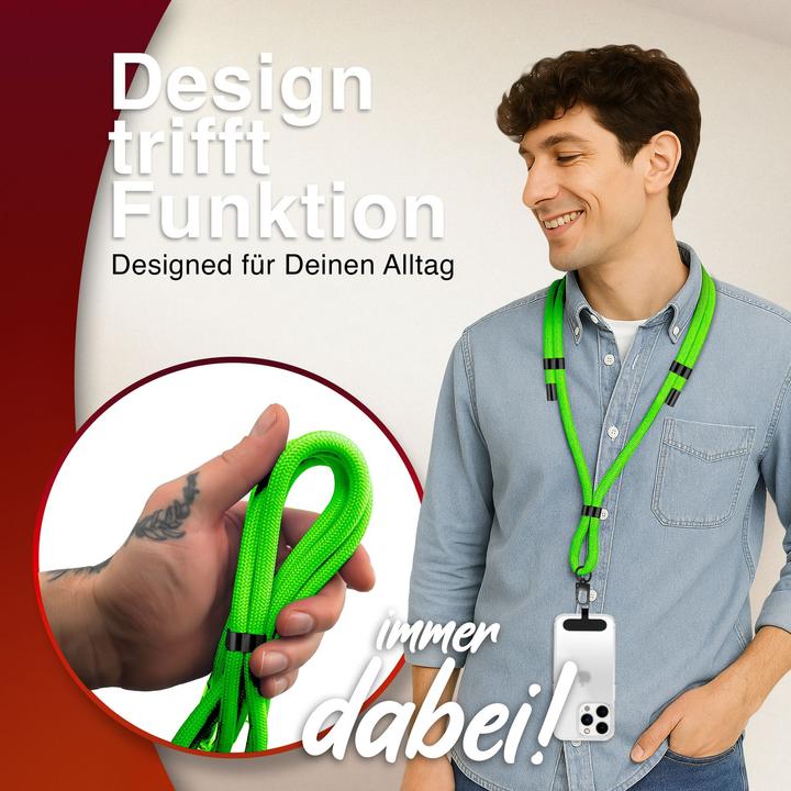 Immagine prodotto Nalia HoldMe Lanyard Handykette - Universal Trageband für Smartphones - Verstellbar, Soft & Elastisch