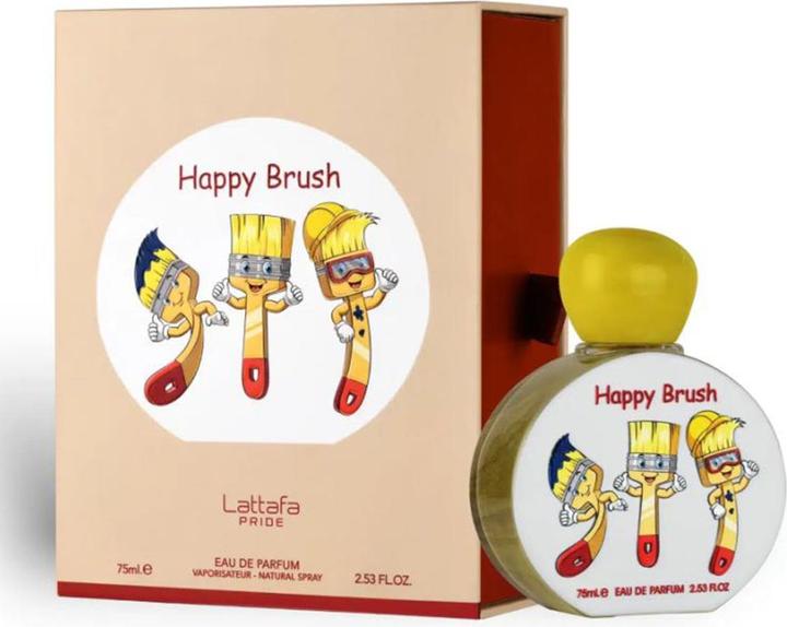 Actual product image Lattafa Perfumes Lattafa Pride Happy Brush for Kids Eau De Parfum Spray 2.53 Ounce 75ml (Eau de parfum, 75 ml)
