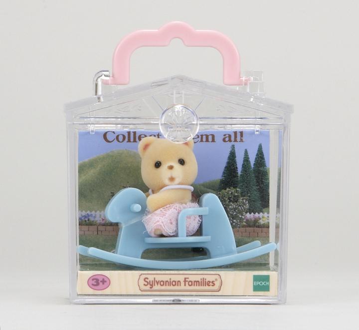 Actual product image Sylvanian Families Baby Carry Case (Bear on Rocking Horse)