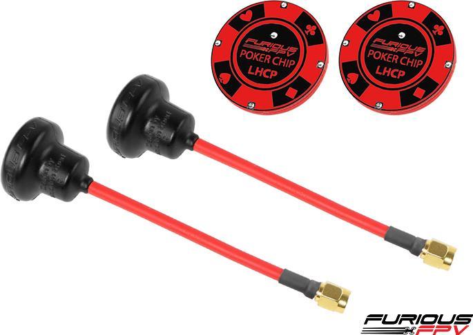 Produktbild FuriousFPV Pokergoda Long Range 5.8GHz LHCP RP-SMA Antenna für DJI FPV Goggle (Drohnen Antenne, DJI FPV)