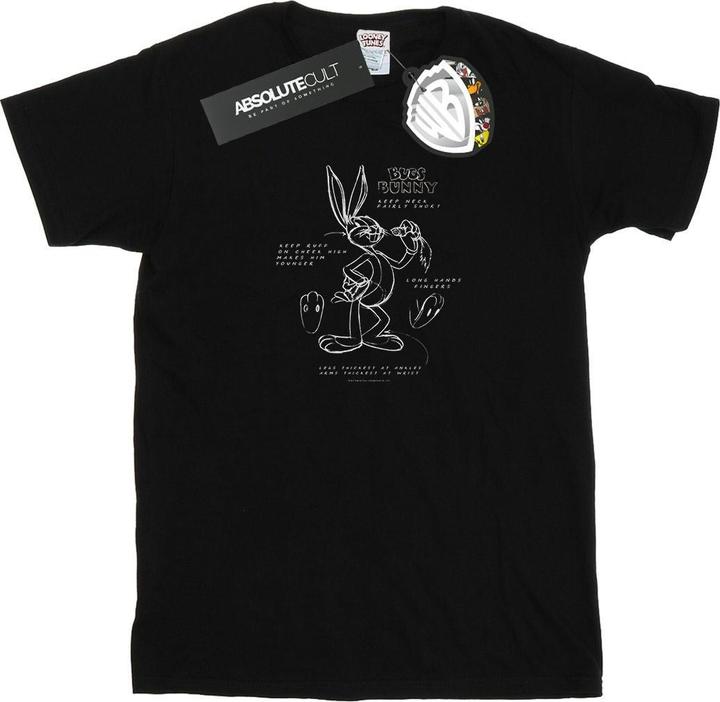 Actual product image Looney Tunes Mens Bugs Bunny Drawing Instruction T-Shirt (L)