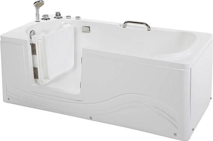 Actual product image Home Deluxe Senior bathtub with massage jets door and handle AUTARK M (left) - 153x76x64cm (76 cm, 153 cm)