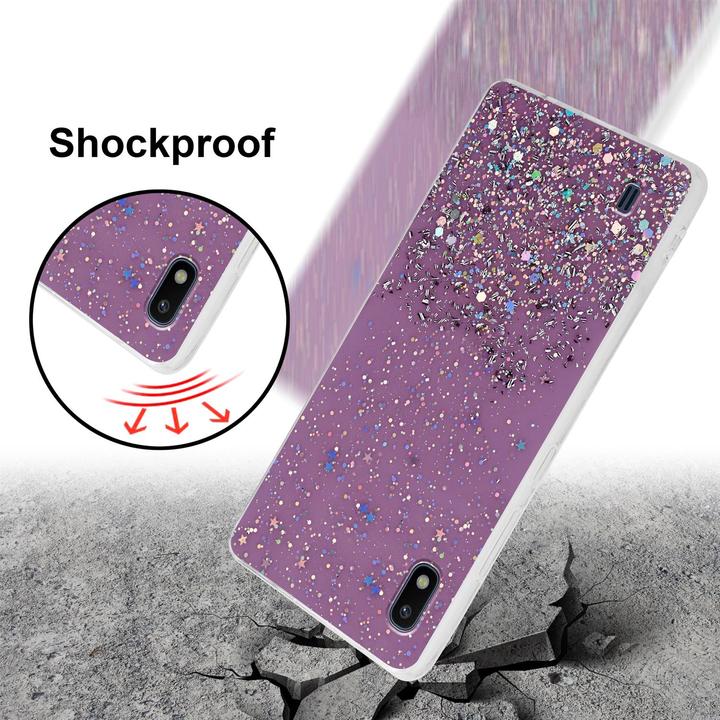 Actual product image Cadorabo TPU cover sparkling glitter (HTC One M10, Samsung Galaxy A10)