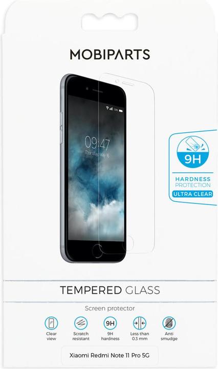 Actual product image Mobiparts Regular Tempered Glass Xiaomi Redmi Note 11 Pro 5G (1 Piece, Xiaomi Redmi Note 11 Pro 5G)
