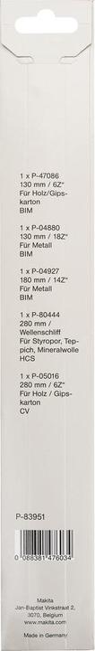 Actual product image Makita Recipro saw blade set