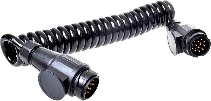 Image du produit ProPlus Câble spiralé avec 2x fiche 13-pôles PVC sous blister (3.50 m)