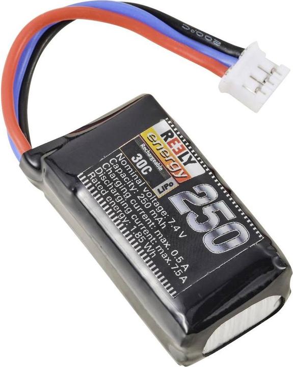 Immagine prodotto Reely Modello di batteria (LiPo) 7,4 V 250 mAh Numero di celle: 2 30 C Custodia morbida piatta (7.40 V, 250 mAh)