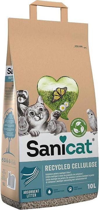 Immagine prodotto Sanicat Lettiera per gatti Sani & Green Cellulosa (Biodegradabile, 3.20 kg)