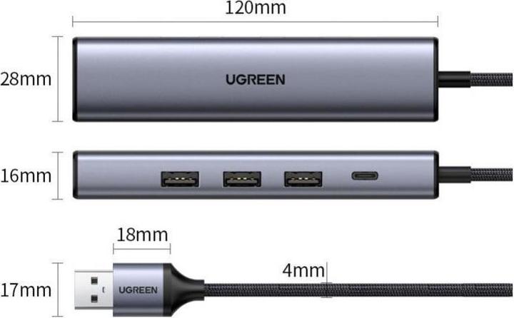 Produktbild Ugreen 5in1 Adapter (USB-A, 5 Ports)