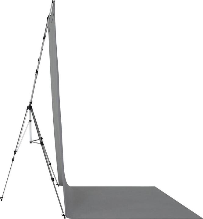 Actual product image Westcott X-Drop Pro - Neutral Gray (8' x 13') Wrinkle-Resistant Backdrop Kit, 2.4x4 m (240 cm, 400 cm)