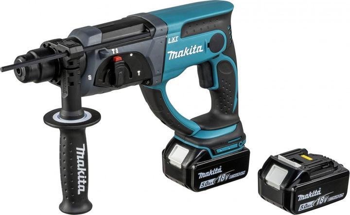 Produktbild Makita DHR 202 RTJ Akku Kombihammer 18V 2,0J SDS Plus im Makpac mit 2x 5,0 Ah Akku und Ladegerät (Akkubetrieb)