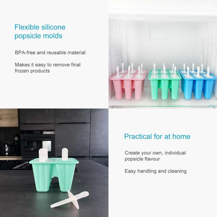 Immagine prodotto Intirilife Stampo per ghiaccio in silicone con 6 cavità