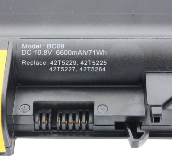 Produktbild Lenovo Akku Thinkpad R61 Serie, R500 Serie, T61 Serie (6 Zellen, 6600 mAh)