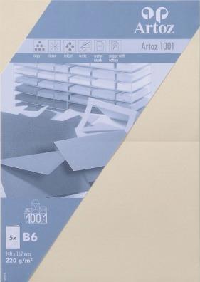 Actual product image Artoz 1001 cards chamois (B6, 220 g/m², 5 x)