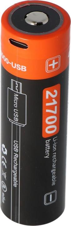 AccuCell Batteria 21700, con porta di ricarica USB per la ricarica (1 pz., 21700, 4000 mAh)