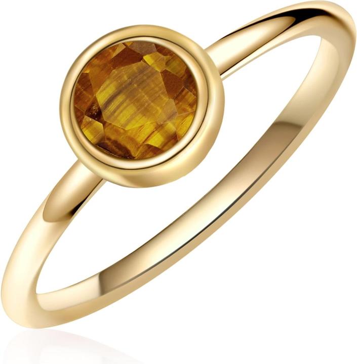 Produktbild Glanzstücke München Damen Sterling Silber Tigerauge gelbgold - 28691 (58, 925 Silber)