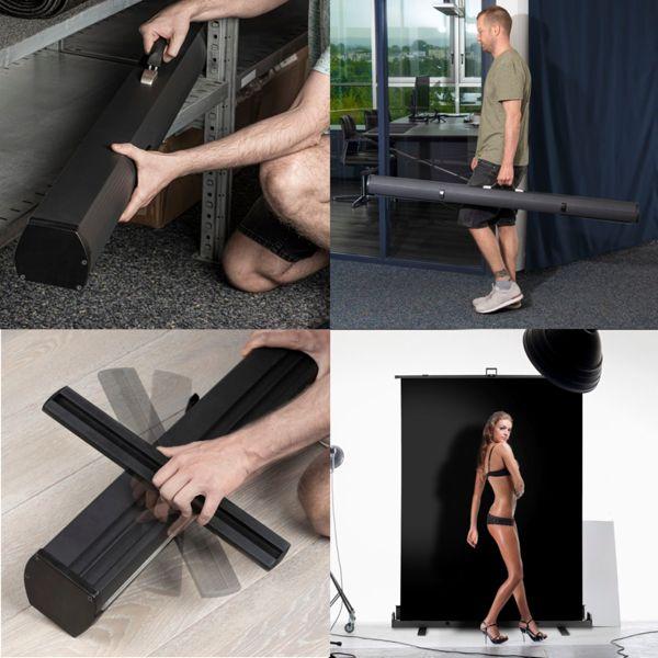 Immagine prodotto Walimex pro Pannello roll-up sfondo nero 210x220 (210 cm, 220 cm)
