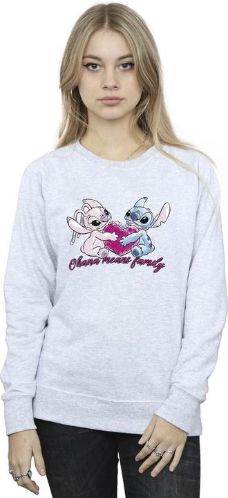 Actual product image Disney Womens/Ladies Lilo And Stitch Ohana Heart With Angel Sweatshirt (XXL)
