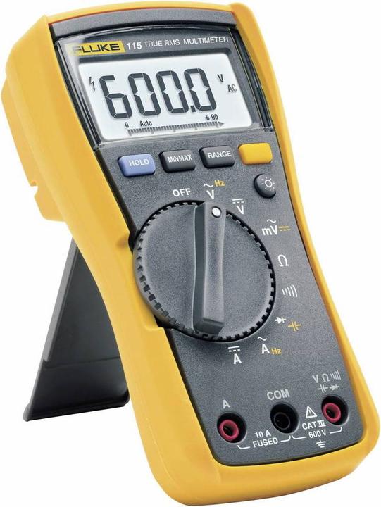 Image du produit Fluke 115 Multimètre portable calibré (ISO) numérique CAT III 600 V Affichage (Count (CAT III 600V)