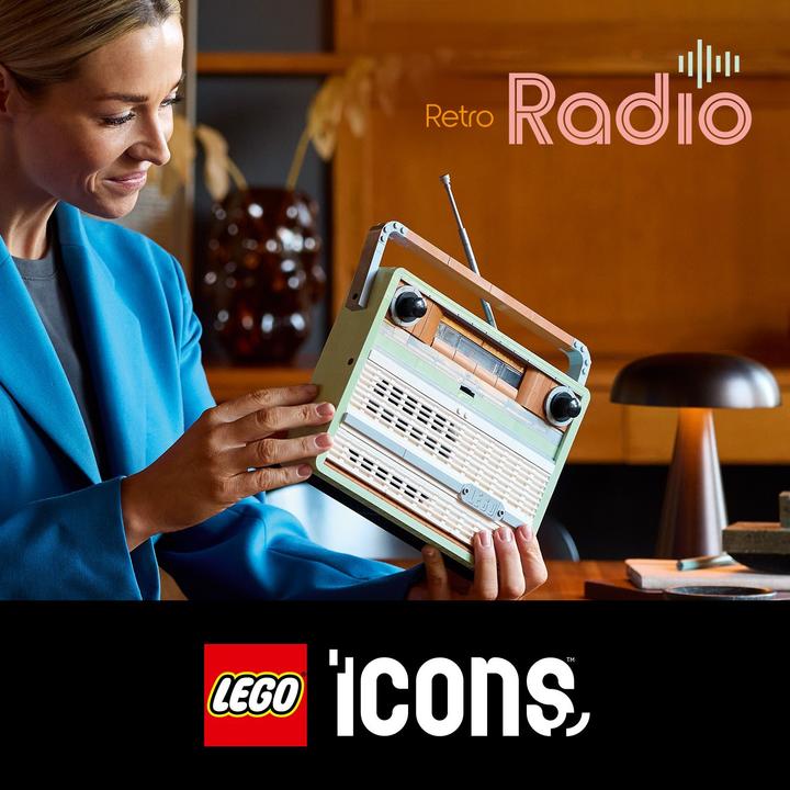 Productafbeelding LEGO Retro draagbare radio (10334, LEGO Icons, LEGO Zeldzame Sets)