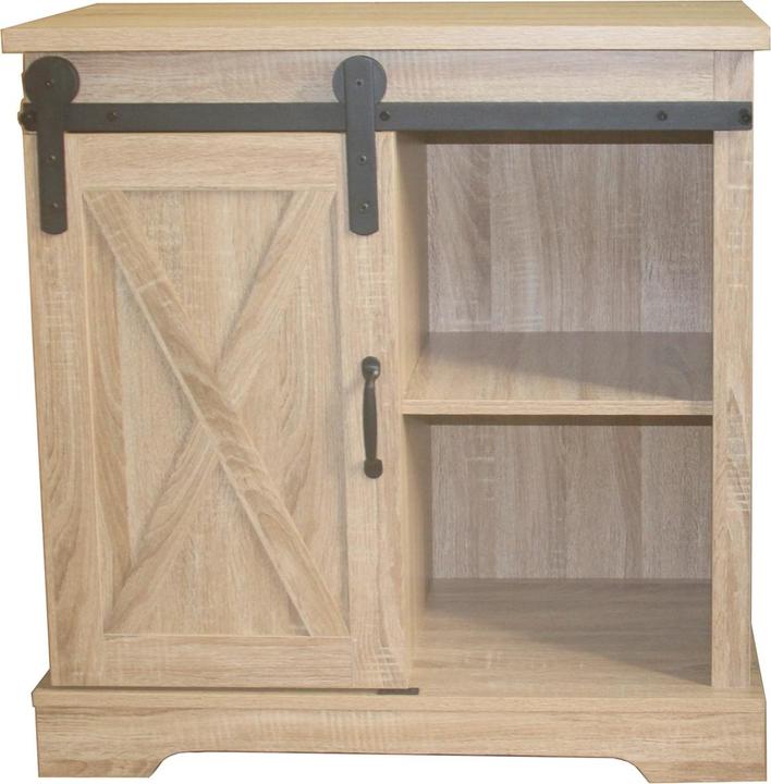 Actual product image HTI-Living Chest of drawers with sliding door Thekla country house Sonoma (79 x 39 x 81.5 cm)
