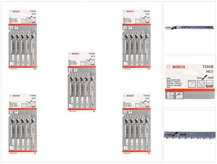 Produktbild Bosch Professional Zubehör Stichsägeblatt T 101 B Clean for Wood, 25er-Pack