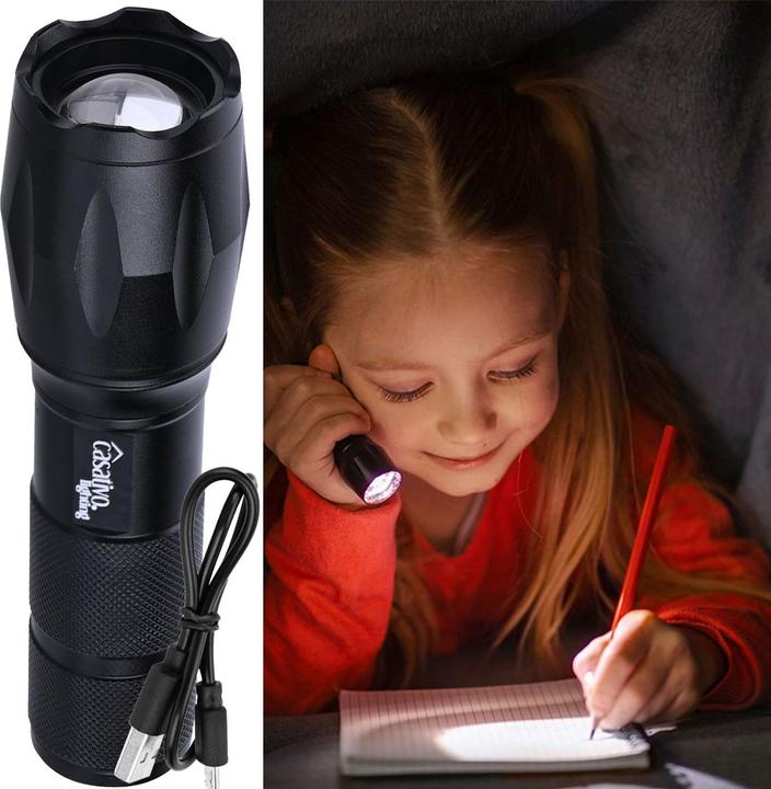 Image du produit Casativo Lampe de poche LED 2en1 & Powerbank, 260 lm, batterie Li-Ion, IP44 (13.30 cm, 260 lm)