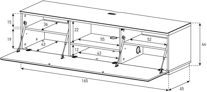 Actual product image Sonorous Sta160f (165 x 45 x 44 cm)