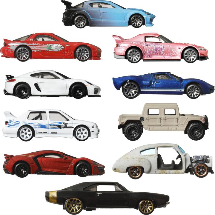 Actual product image Mattel Fast & Furious Vehicles 10-Pack