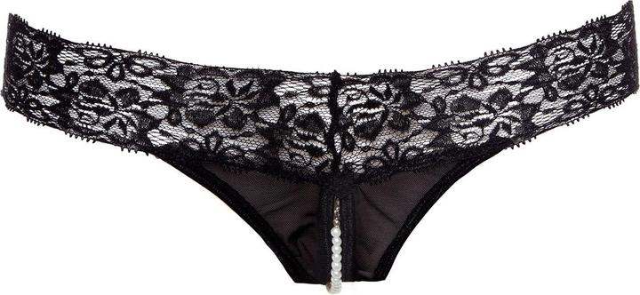 Produktbild Christine Le Duc Perlenstring mit offenem Schritt Pia Schwarz (3XL)