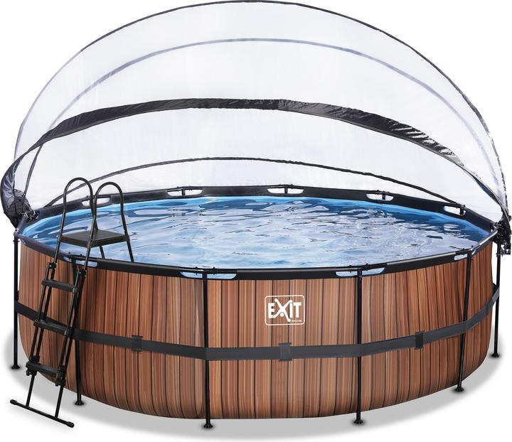 Produktbild Exit Rahmen-Pool rund 450x122 cm mit Sonnendach und Sandfilterpumpe