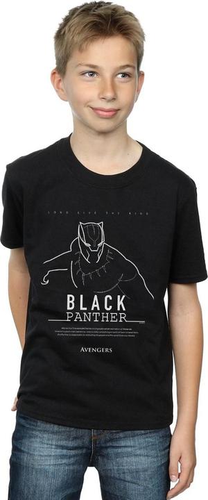 Immagine prodotto Black Panther Long Live The King Maglietta Ragazzi (140, 146)