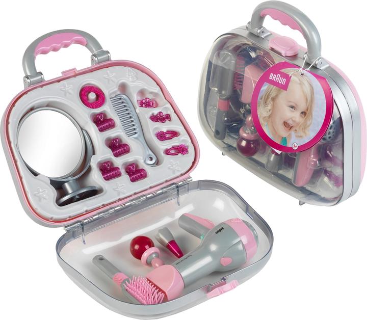 Styling case with Braun hair dryer