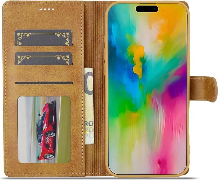 Produktbild LC.Imeeke iPhone 16 Pro - Leder Etui Hülle (Apple iPhone 16 Pro)