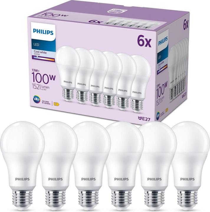 Image du produit Philips Ampoules à LED (E27, 13000 W, 1521 lm, 6 x, E)