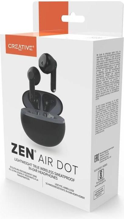 Image du produit Creative Zen Air Dot (noir, Bluetooth, USB-C, ENC, IPX4) (ANC, 7 h, Filaire)