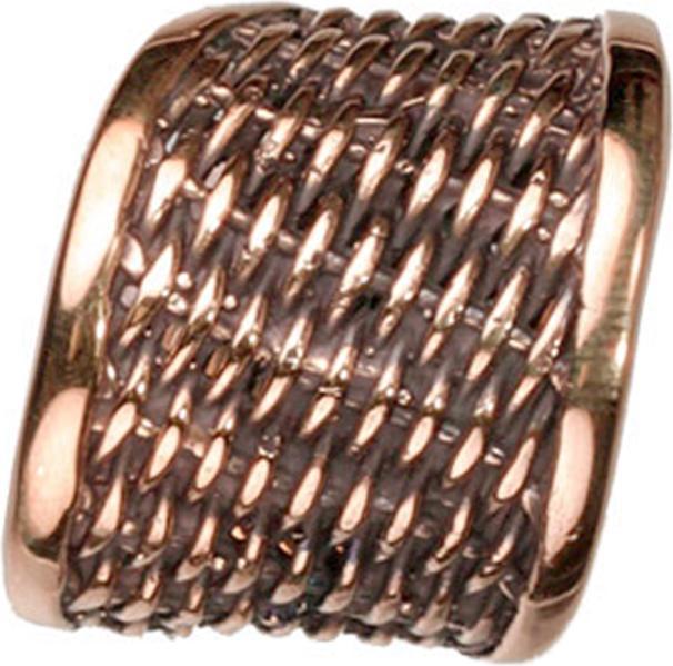 Produktbild Star Piercing Ring rosegold geflochten mit Rand (57)