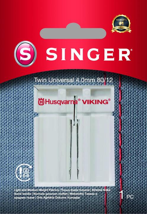 Singer TWIN Nähmaschinennadel, 4mm, 80/12