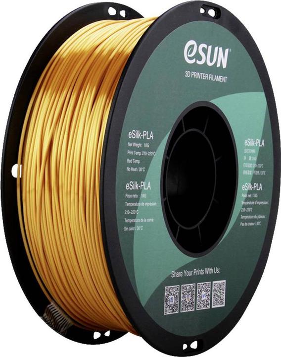 Produktbild eSUN eSilk (PLA, 1.75 mm, 1000 g, Gold)