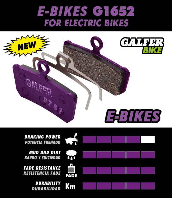 Image du produit Galfer Bike Plaquettes de frein pour vélos électriques G1652 - Formula - Cura 4 (Formule, Organique)