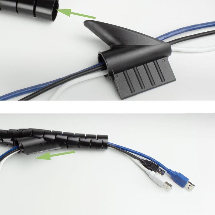 Actual product image 25 mm spiral cable wrap, length 20 metres (Cable spiral hose, 2000 cm)