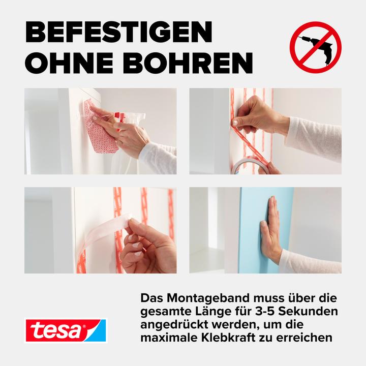 Produktbild tesa Powerbond doppelseitiges Montageband für Fliesen & Metall (19 mm)