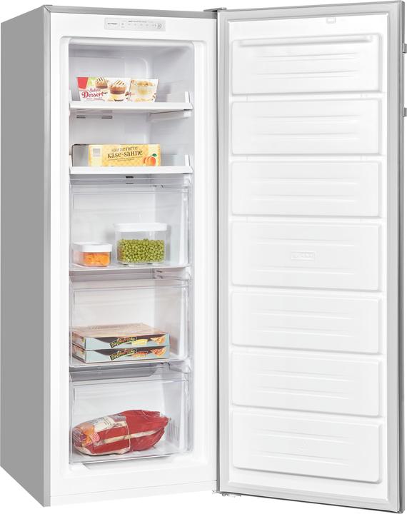 Produktbild Exquisit GS231-NF-H-010D inoxlook, Gefrierschrank (Standgerät) (Freistehend, 161 l)
